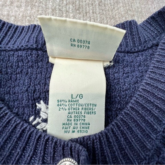 Northern Reflections Vintage Embroidered Ramie Cotton Blend Christmas Sweater L - Picture 4 of 12